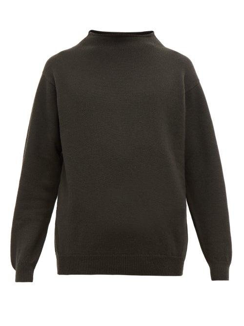 Matchesfashion.com Margaret Howell - High Neck Wool Sweater - Mens - Green