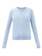 Matchesfashion.com The Row - Annamaria Round-neck Cashmere Cardigan - Womens - Light Blue