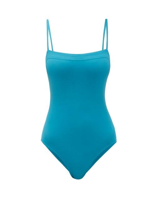 Matchesfashion.com Eres - Aquarelle Square-neck Swimsuit - Womens - Blue