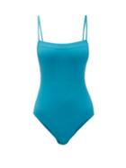 Matchesfashion.com Eres - Aquarelle Square-neck Swimsuit - Womens - Blue