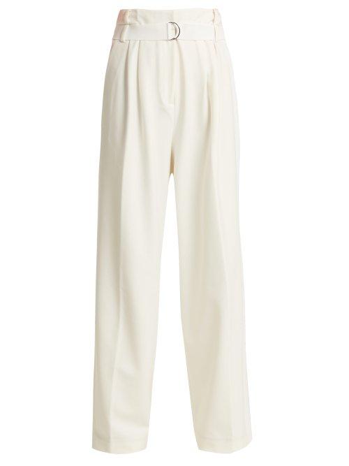 Matchesfashion.com Tibi - Stella Wide Leg Trousers - Womens - Ivory