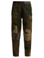 Matchesfashion.com Maharishi - Maha Boro Panelled Wool Trousers - Womens - Dark Green