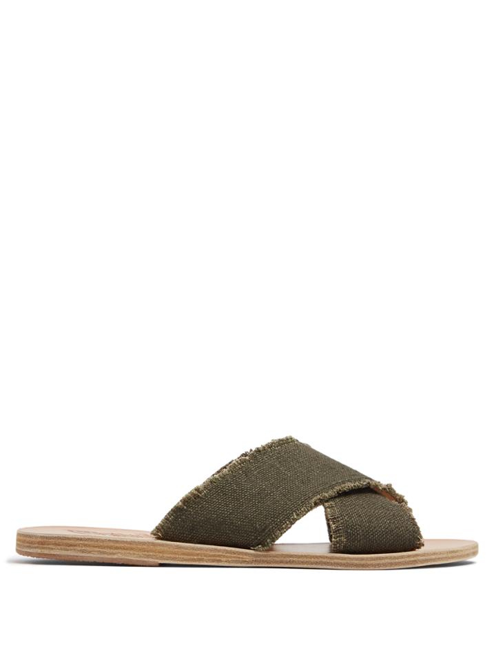 Ancient Greek Sandals Thais Linen Sandals
