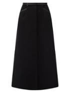 Matchesfashion.com Gabriela Hearst - Alina High-rise Felted Midi Skirt - Womens - Black