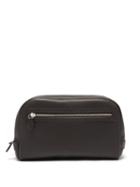 F. Hammann - Double-zip Grained-leather Wash Bag - Mens - Black