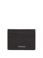 Matchesfashion.com Balenciaga - Logo Print Pebbled Leather Cardholder - Womens - Black
