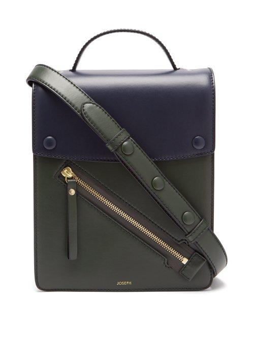 Matchesfashion.com Joseph - Kings Leather Cross Body Bag - Womens - Green Navy