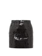 Matchesfashion.com Saint Laurent - Sequinned Mini Skirt - Womens - Black