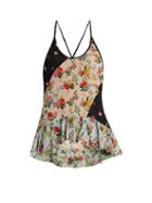 Matchesfashion.com Preen Line - Rene Floral Print Crepe Cami Top - Womens - Pink Multi