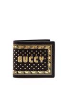 Gucci Guccy-print Bi-fold Leather Wallet
