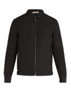 Matchesfashion.com Bottega Veneta - Intrecciato Leather Trimmed Jacket - Mens - Black