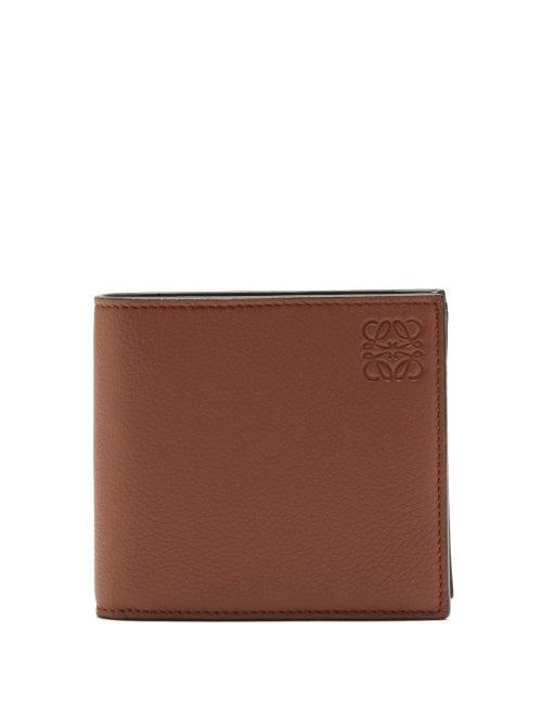 Matchesfashion.com Loewe - Bi-fold Grained-leather Wallet - Mens - Brown