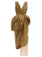 Matchesfashion.com Altuzarra - Draped Linen-blend Voile Dress - Womens - Khaki