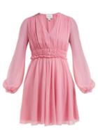 Matchesfashion.com Giambattista Valli - Silk Chiffon Mini Dress - Womens - Pink