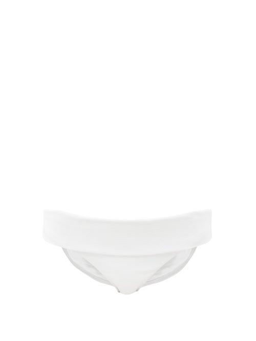 Matchesfashion.com Melissa Odabash - Provence Low-rise Piqu Bikini Briefs - Womens - White