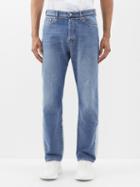 Valentino - Rockstud Two-tone Straight-leg Jeans - Mens - Blue