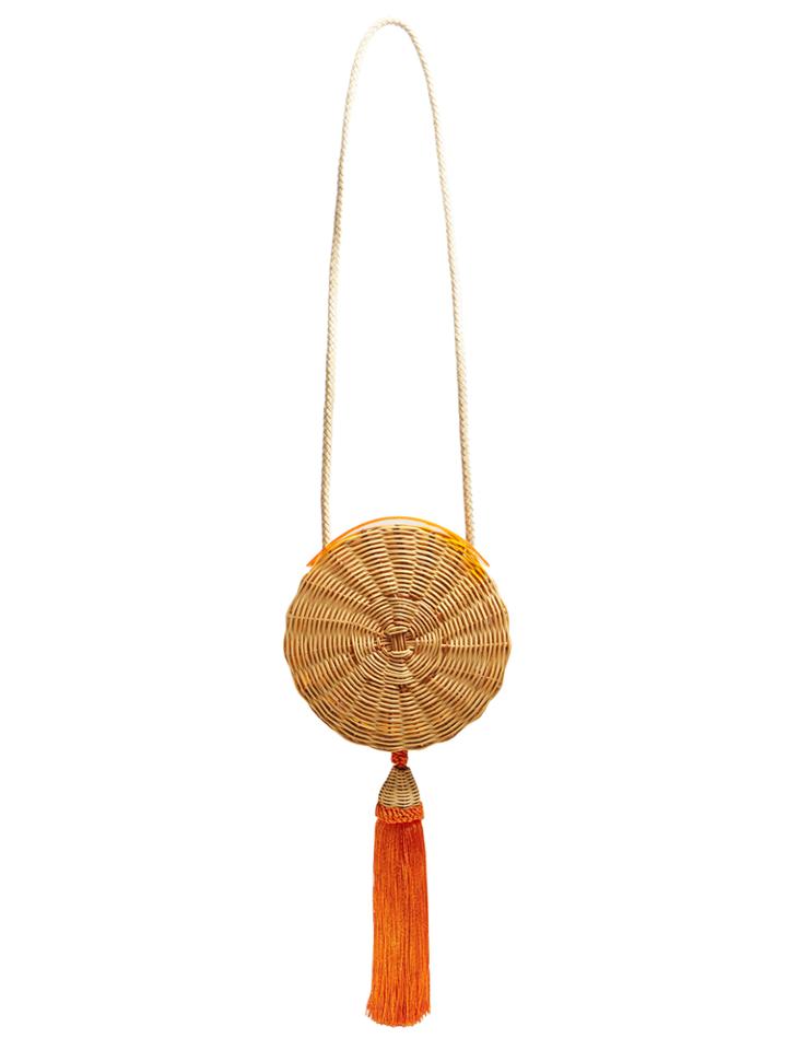 Wai Wai Balaio Tasselled Woven-rattan Bag