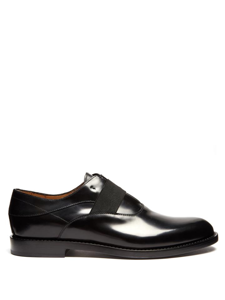 Fendi Elasticated Front Leather Derby Shoes