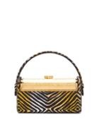 Matchesfashion.com Bienen-davis - Rgine Metallic Brocade Minaudire Clutch - Womens - Gold Multi