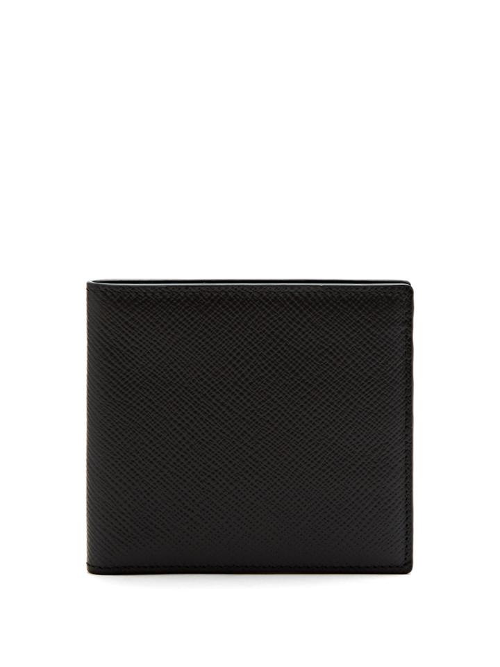 Smythson Panama Bi-fold Leather Wallet