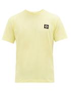Matchesfashion.com Stone Island - Logo-patch Garment-dyed Cotton T-shirt - Mens - Yellow