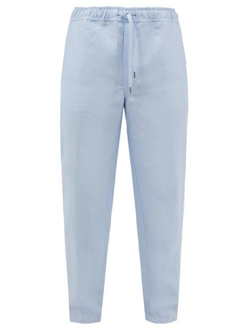 Derek Rose - Sydney Drawstring-waist Linen Trousers - Mens - Blue