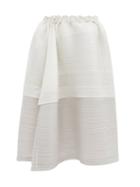 Matchesfashion.com Pleats Please Issey Miyake - Stone Gradation Technical-pleated Skirt - Womens - Light Grey