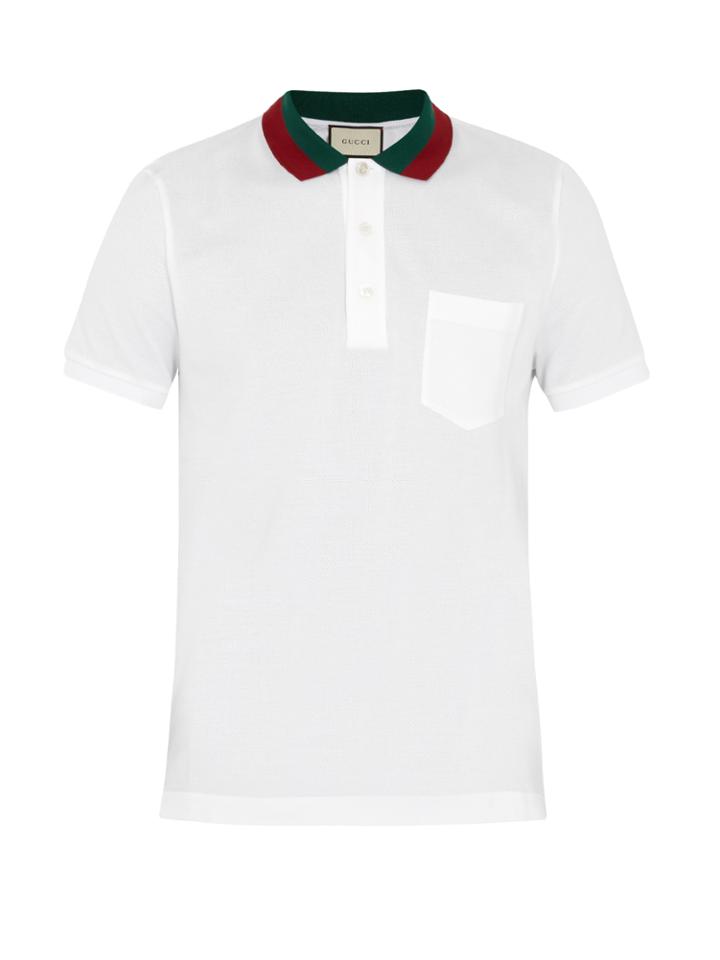 Gucci Stretch-cotton Polo Shirt