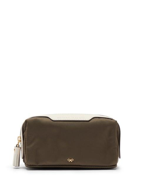 Matchesfashion.com Issimo X Anya Hindmarch - Viaggio Buongiorno Canvas Make-up Pouch - Womens - Khaki