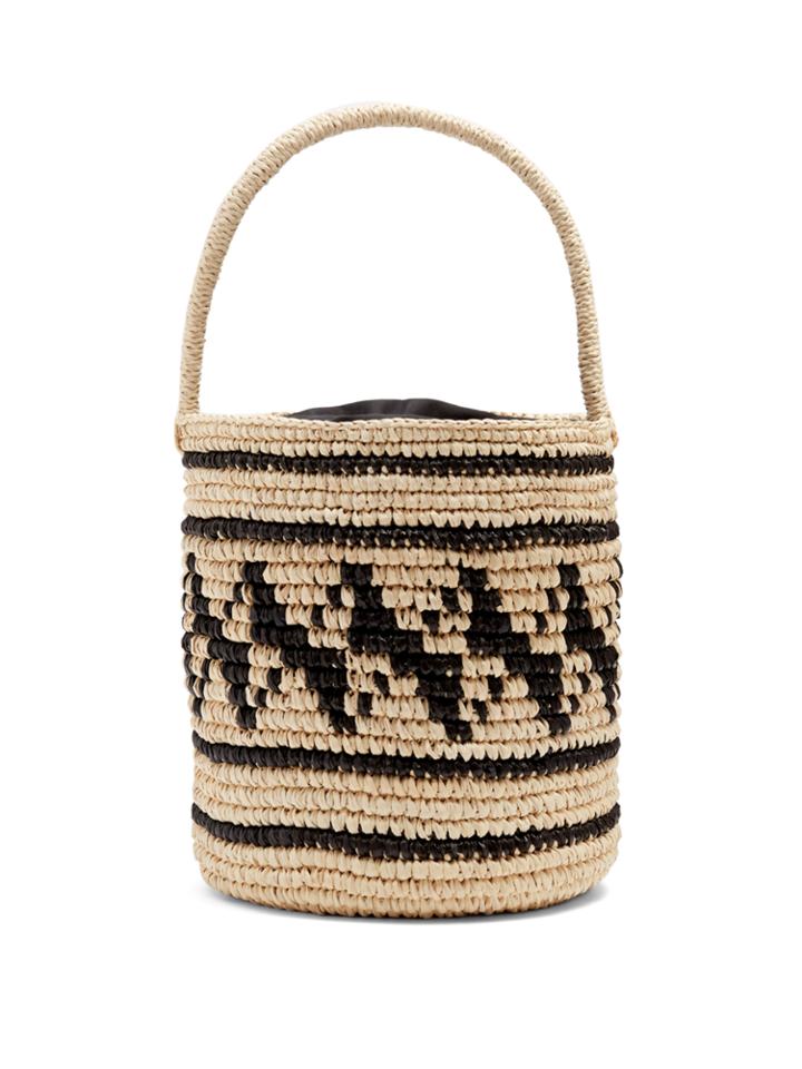 Sensi Studio Geometric-woven Toquilla-straw Basket Bag