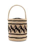 Sensi Studio Geometric-woven Toquilla-straw Basket Bag