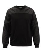 Matchesfashion.com Stone Island Shadow Project - Shell-trimmed Cotton-blend Knitted Sweatshirt - Mens - Black