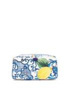 Matchesfashion.com Dolce & Gabbana - Majolica Print Make Up Bag - Womens - Blue White