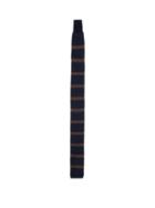 Matchesfashion.com Brunello Cucinelli - Striped Knitted-silk Tie - Mens - Blue Multi