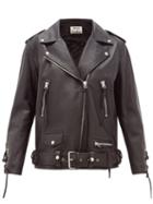 Matchesfashion.com Acne Studios - Lastrid Lace Up Leather Jacket - Womens - Black