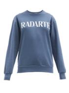 Matchesfashion.com Radarte - Radarte-print Fleeceback-jersey Sweatshirt - Womens - Blue
