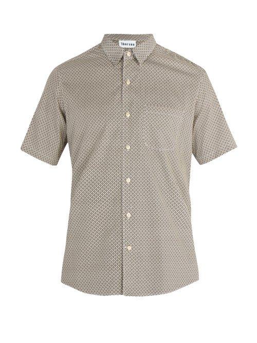 Matchesfashion.com Thorsun - Printed Cotton Shirt - Mens - Brown Multi