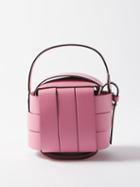 Jw Anderson - Knot Woven-leather Handbag - Womens - Pink