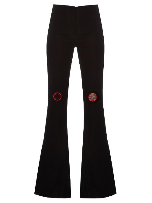 Thomas Tait High-rise Flared Crepe Trousers