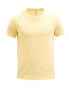 Mens Rtw Polo Ralph Lauren - Logo-embroidered Cotton-jersey T-shirt - Mens - Yellow