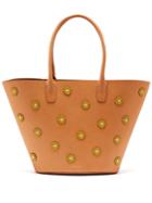 Mansur Gavriel Sunflower-embellished Leather Tote Bag