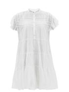Isabel Marant Toile - Lanikaye Pintucked Cotton-voile Mini Dress - Womens - White