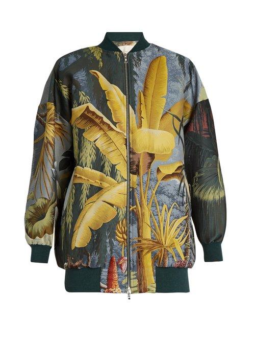 Matchesfashion.com Adam Lippes - Eden Print Jacquard Bomber Jacket - Womens - Multi