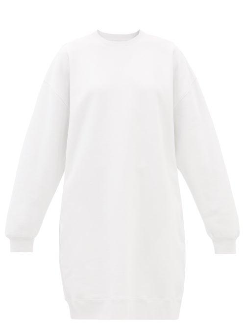 Raey - Recycled-yarn Cotton-blend Sweatshirt Dress - Womens - White