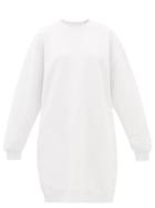 Raey - Recycled-yarn Cotton-blend Sweatshirt Dress - Womens - White