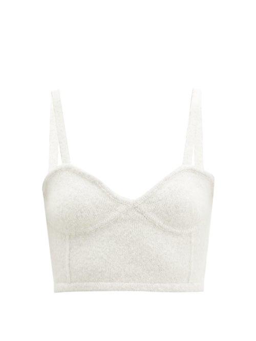 Matchesfashion.com Joostricot - Wool-blend Cropped Top - Womens - Grey