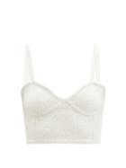Matchesfashion.com Joostricot - Wool-blend Cropped Top - Womens - Grey