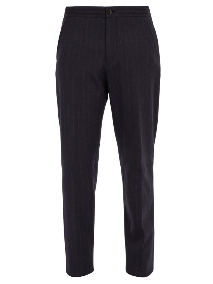 Ermenegildo Zegna Pinstriped Wool Trousers