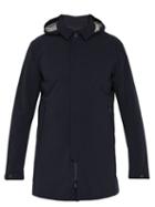 Matchesfashion.com Herno - Sky Line Hooded Coated Cotton Jacket - Mens - Navy