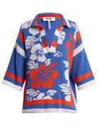 Msgm Hawaiian-print Terry-towelling Top